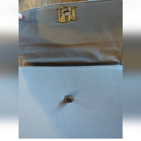 Badgley Mischka Gray Medium Purse w/ Long Strap & Short Handle NWOT Chain Accent - Picture 9 of 16